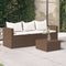 vidaXL - Tuinbank - 3-zits - met - kussens - poly - rattan - bruin
