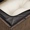 vidaXL - Tuinbank - 3-zits - met - kussens - poly - rattan - bruin