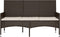 vidaXL - Tuinbank - 3-zits - met - kussens - poly - rattan - bruin