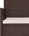 vidaXL - Tuinbank - 3-zits - met - kussens - poly - rattan - bruin