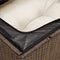 vidaXL - Tuinbank - 3-zits - met - kussens - poly - rattan - bruin