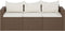 vidaXL - Tuinbank - 3-zits - met - kussens - poly - rattan - bruin