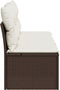 vidaXL - Tuinbank - 3-zits - met - kussens - poly - rattan - bruin