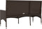 vidaXL - Tuinbank - 3-zits - met - kussens - poly - rattan - bruin