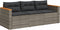 vidaXL - Tuinbank - 3-zits - met - kussens - poly - rattan - grijs