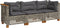 vidaXL - Tuinbank - 3-zits - met - kussens - poly - rattan - grijs