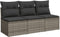 vidaXL - Tuinbank - 3-zits - met - kussens - poly - rattan - grijs