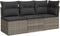 vidaXL - Tuinbank - 3-zits - met - kussens - poly - rattan - grijs