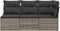 vidaXL - Tuinbank - 3-zits - met - kussens - poly - rattan - grijs