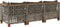 vidaXL - Tuinbank - 3-zits - met - kussens - poly - rattan - grijs