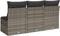vidaXL - Tuinbank - 3-zits - met - kussens - poly - rattan - grijs