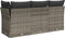 vidaXL - Tuinbank - 3-zits - met - kussens - poly - rattan - grijs