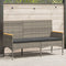 vidaXL - Tuinbank - 3-zits - met - kussens - poly - rattan - grijs