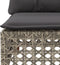 vidaXL - Tuinbank - 3-zits - met - kussens - poly - rattan - grijs