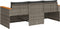 vidaXL - Tuinbank - 3-zits - met - kussens - poly - rattan - grijs