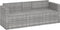 vidaXL - Tuinbank - 3-zits - met - kussens - poly - rattan - grijs