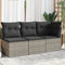 vidaXL - Tuinbank - 3-zits - met - kussens - poly - rattan - grijs