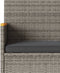 vidaXL - Tuinbank - 3-zits - met - kussens - poly - rattan - grijs