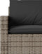 vidaXL - Tuinbank - 3-zits - met - kussens - poly - rattan - grijs