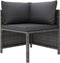 vidaXL - Tuinbank - 3-zits - met - kussens - poly - rattan - grijs