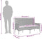 vidaXL - Tuinbank - 3-zits - met - kussens - poly - rattan - grijs
