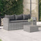 vidaXL - Tuinbank - 3-zits - met - kussens - poly - rattan - grijs