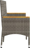 vidaXL - Tuinbank - 3-zits - met - kussens - poly - rattan - grijs