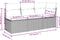 vidaXL - Tuinbank - 3-zits - met - kussens - poly - rattan - grijs