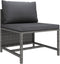 vidaXL - Tuinbank - 3-zits - met - kussens - poly - rattan - grijs