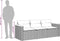 vidaXL - Tuinbank - 3-zits - met - kussens - poly - rattan - grijs