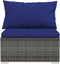 vidaXL - Tuinbank - 3-zits - met - kussens - poly - rattan - grijs