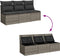vidaXL - Tuinbank - 3-zits - met - kussens - poly - rattan - grijs
