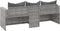 vidaXL - Tuinbank - 3-zits - met - kussens - poly - rattan - grijs