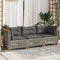 vidaXL - Tuinbank - 3-zits - met - kussens - poly - rattan - grijs