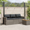 vidaXL - Tuinbank - 3-zits - met - kussens - poly - rattan - grijs