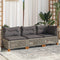 vidaXL - Tuinbank - 3-zits - met - kussens - poly - rattan - grijs