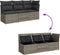 vidaXL - Tuinbank - 3-zits - met - kussens - poly - rattan - grijs