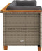 vidaXL - Tuinbank - 3-zits - met - kussens - poly - rattan - grijs