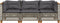 vidaXL - Tuinbank - 3-zits - met - kussens - poly - rattan - grijs