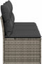 vidaXL - Tuinbank - 3-zits - met - kussens - poly - rattan - grijs