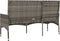 vidaXL - Tuinbank - 3-zits - met - kussens - poly - rattan - grijs