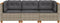 vidaXL - Tuinbank - 3-zits - met - kussens - poly - rattan - grijs