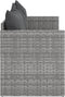 vidaXL - Tuinbank - 3-zits - met - kussens - poly - rattan - grijs