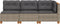 vidaXL - Tuinbank - 3-zits - met - kussens - poly - rattan - grijs