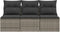 vidaXL - Tuinbank - 3-zits - met - kussens - poly - rattan - grijs