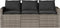 vidaXL - Tuinbank - 3-zits - met - kussens - poly - rattan - grijs