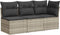 vidaXL - Tuinbank - 3-zits - met - kussens - poly - rattan - lichtgrijs