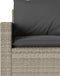 vidaXL - Tuinbank - 3-zits - met - kussens - poly - rattan - lichtgrijs