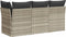 vidaXL - Tuinbank - 3-zits - met - kussens - poly - rattan - lichtgrijs