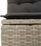 vidaXL - Tuinbank - 3-zits - met - kussens - poly - rattan - lichtgrijs